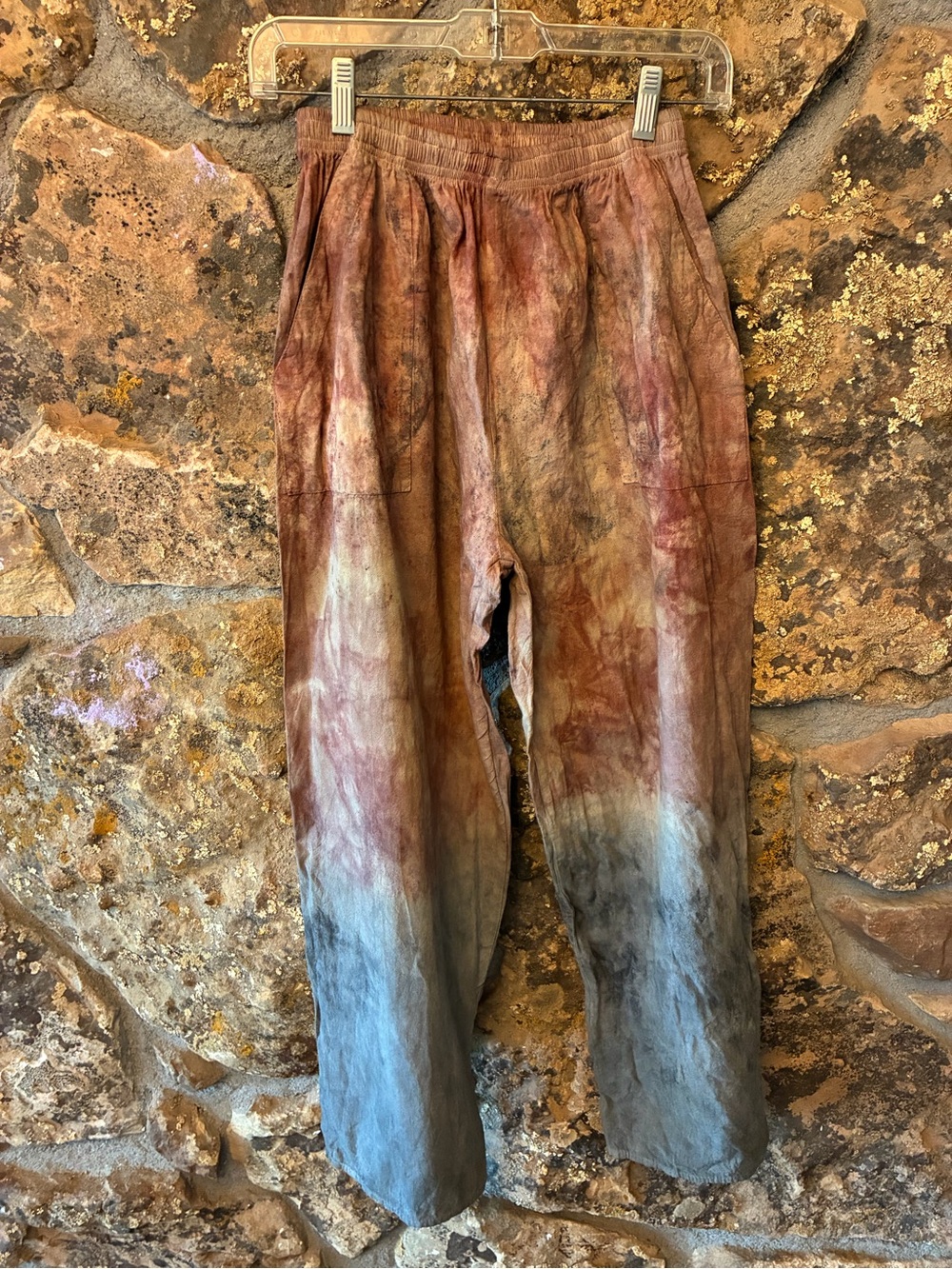Butterfly pants, 100% linen-botanically dyed-Small
